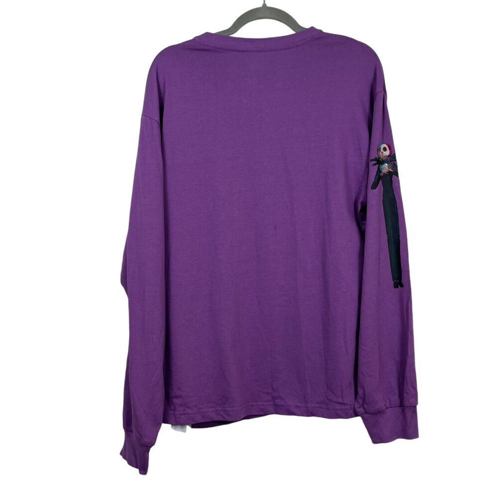 Disney Shirt Mens Medium Purple Long Sleeve Nightmere Before Christmas Jack - Picture 7 of 7
